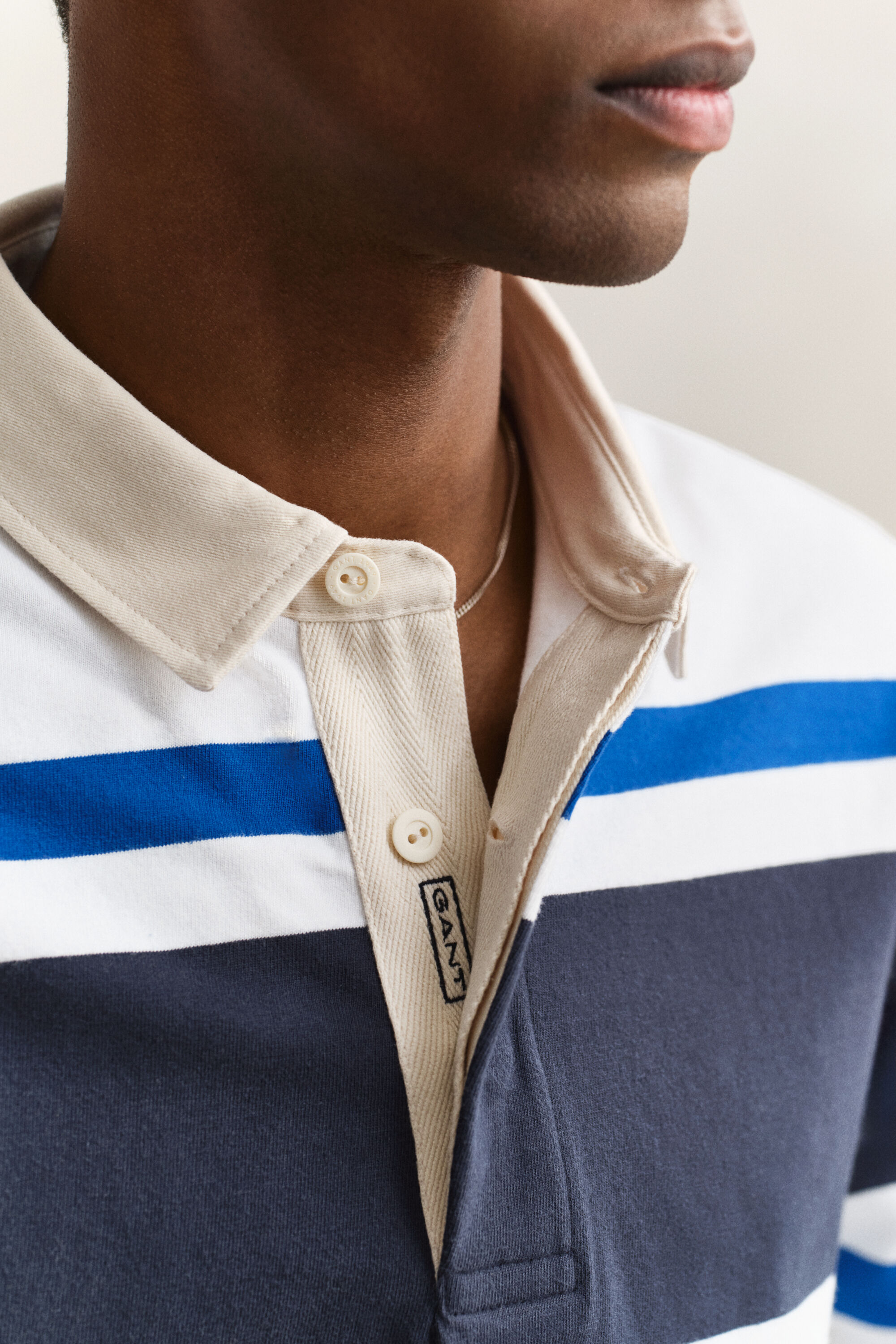 Polo Rugger à rayures en colour-block