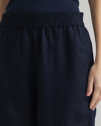 Short à enfiler en lin et viscose