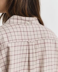 Chemise coupe décontractée en flanelle brossée à carreaux