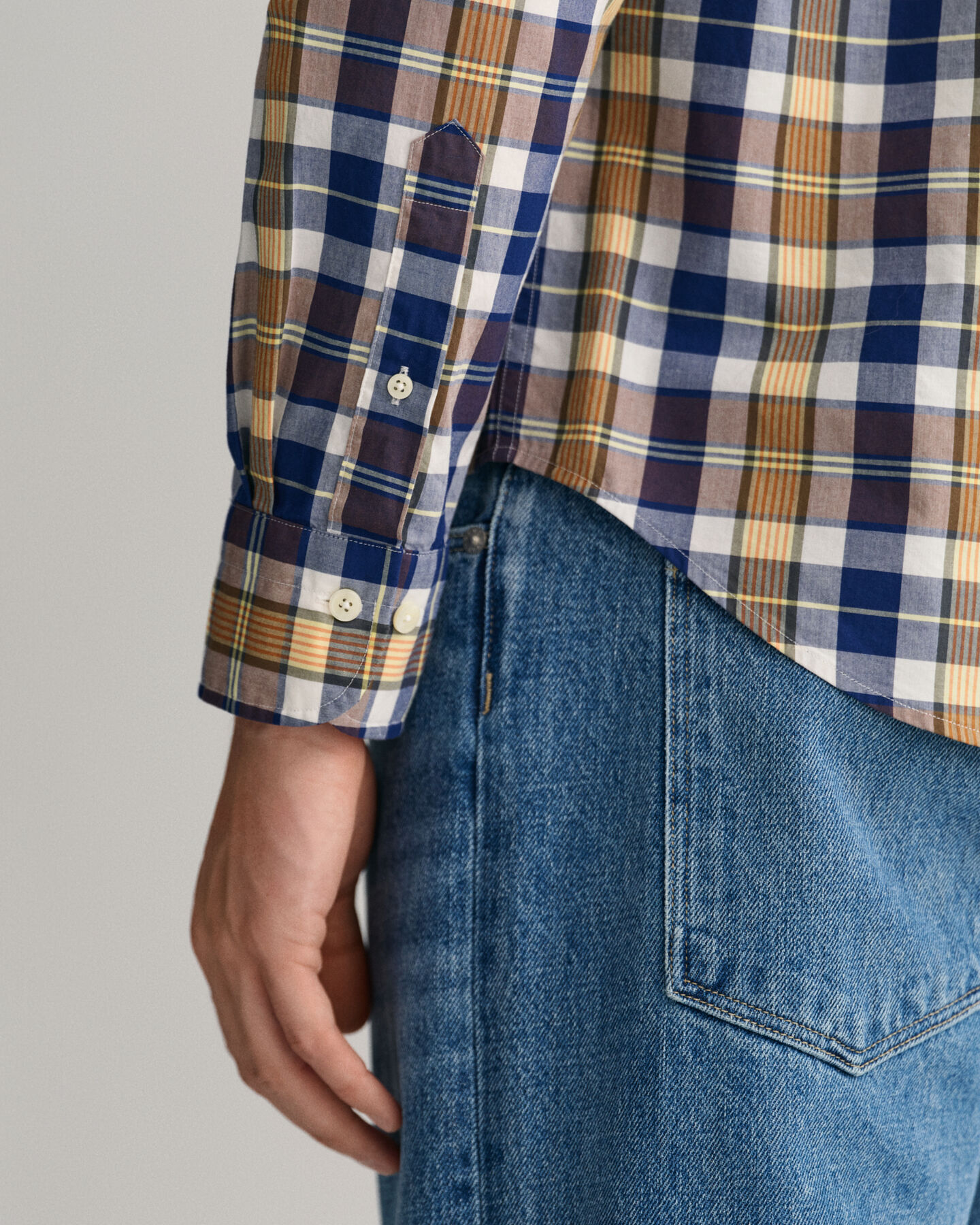 Chemise regular fit à carreaux colorés