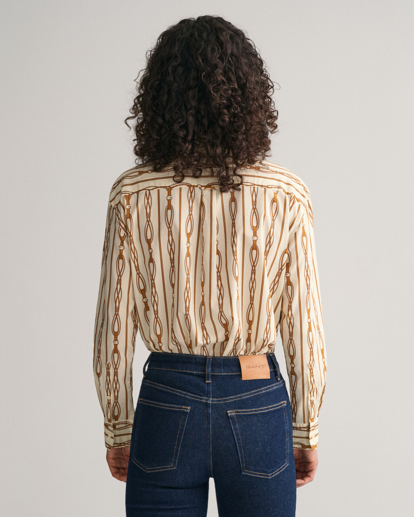 Chemise relaxed fit en voile de coton &agrave; rayures Rope