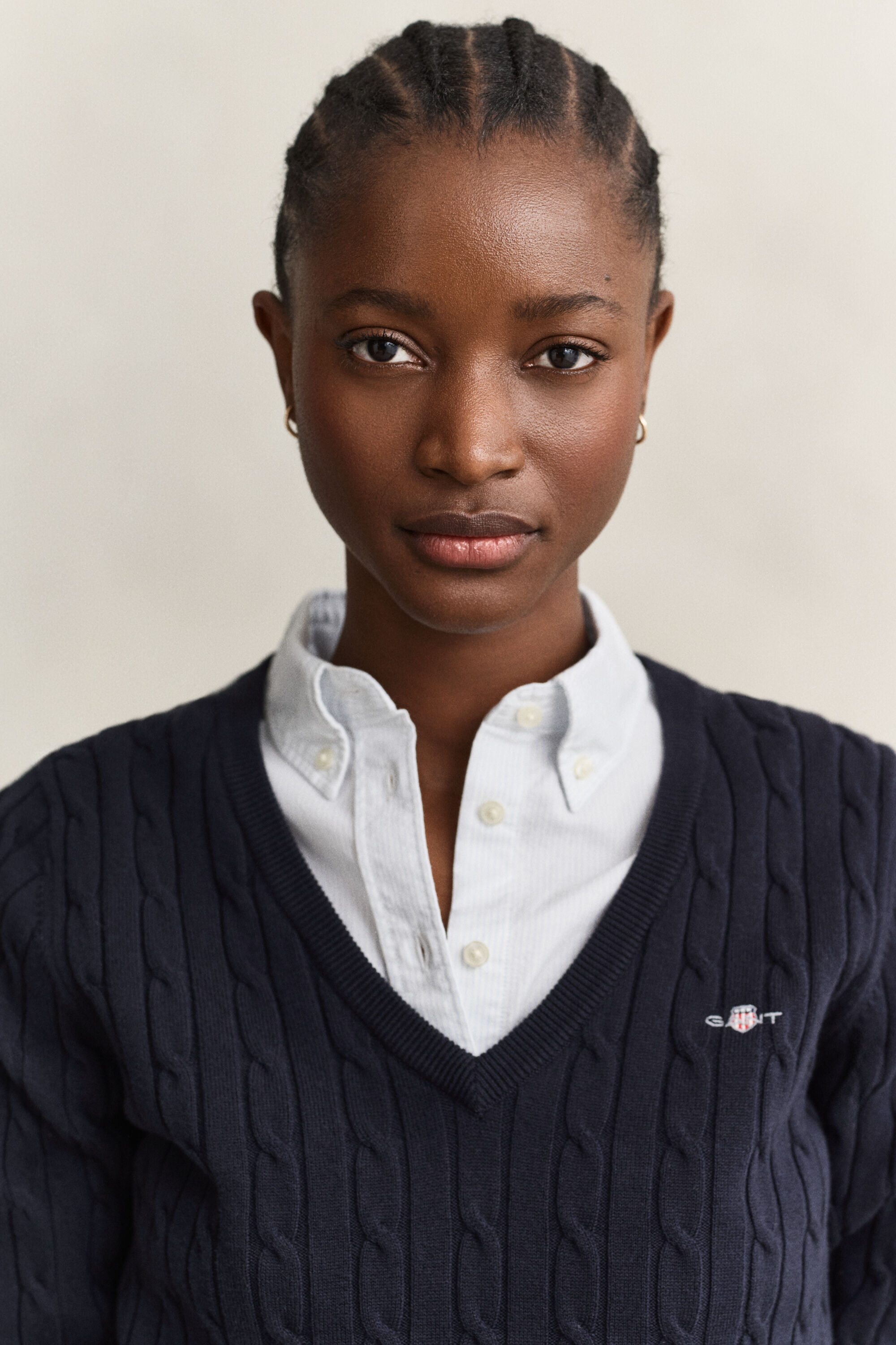 Pull en maille torsadée classique