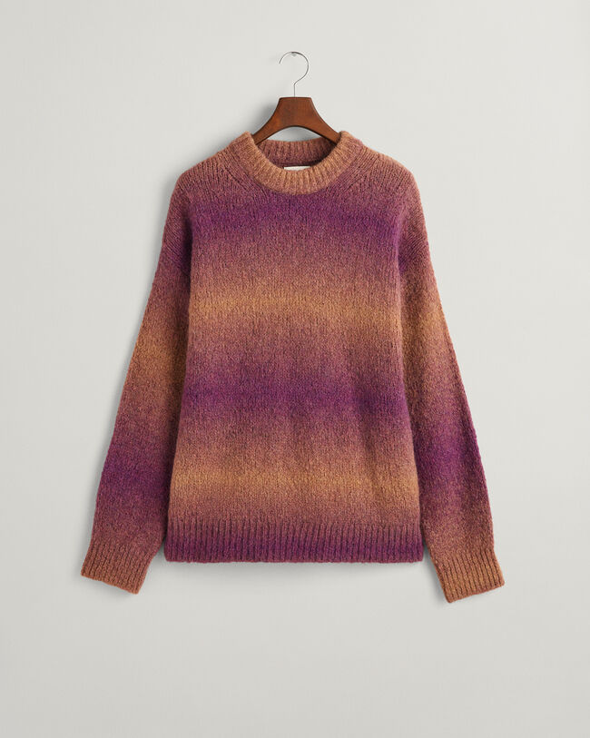 Pull ras du cou ombr&eacute; en laine douce