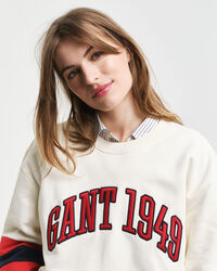 Sweat-shirt ras du cou &agrave; manches colour-block