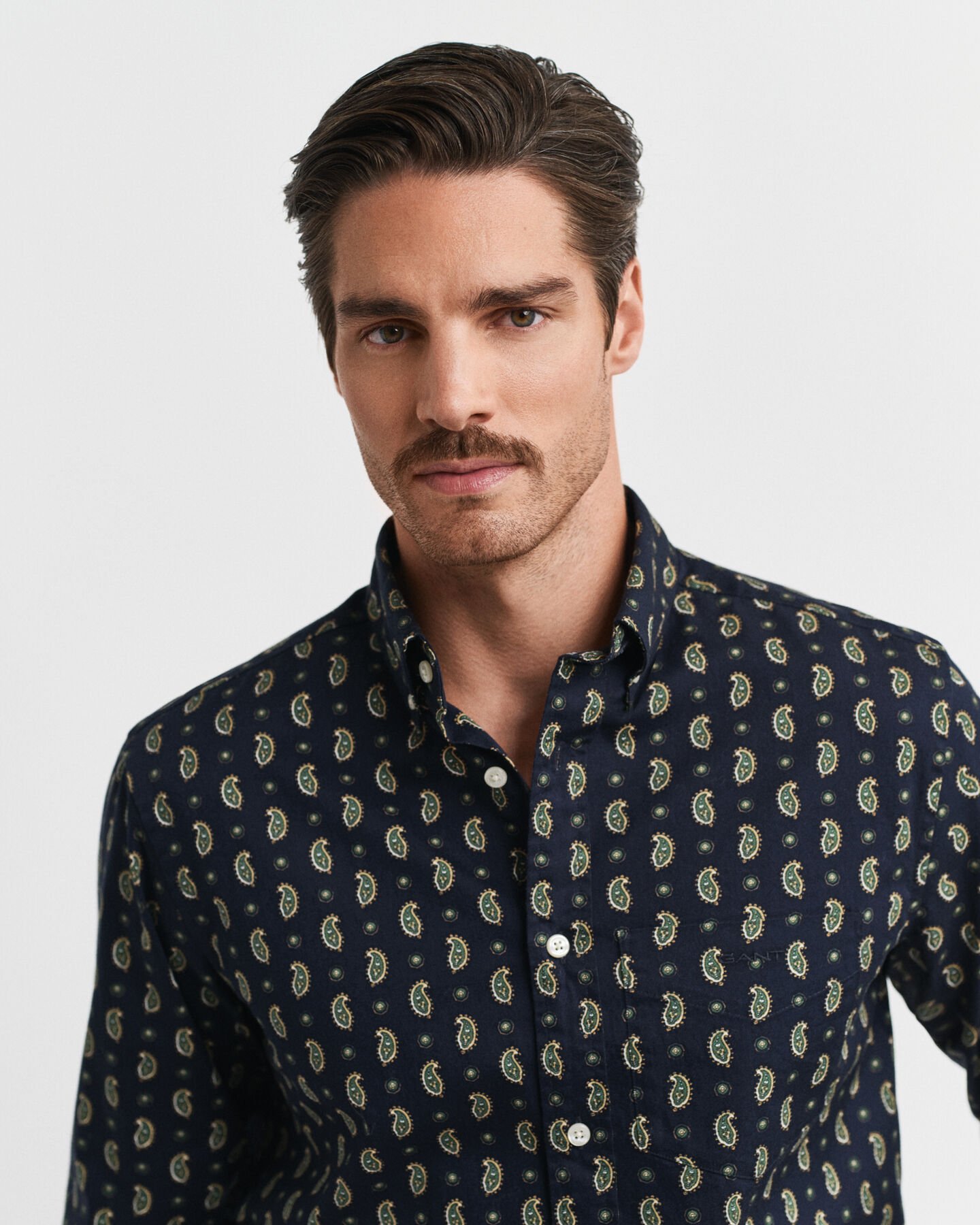 Chemise coupe regular en sergé imprimé cachemire