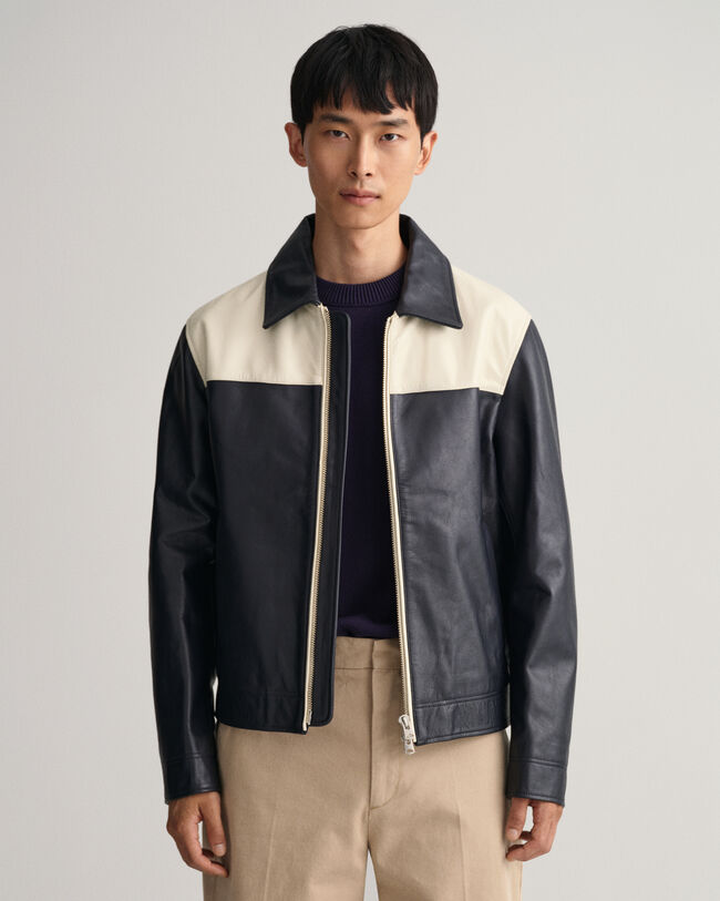 Veste courte en cuir