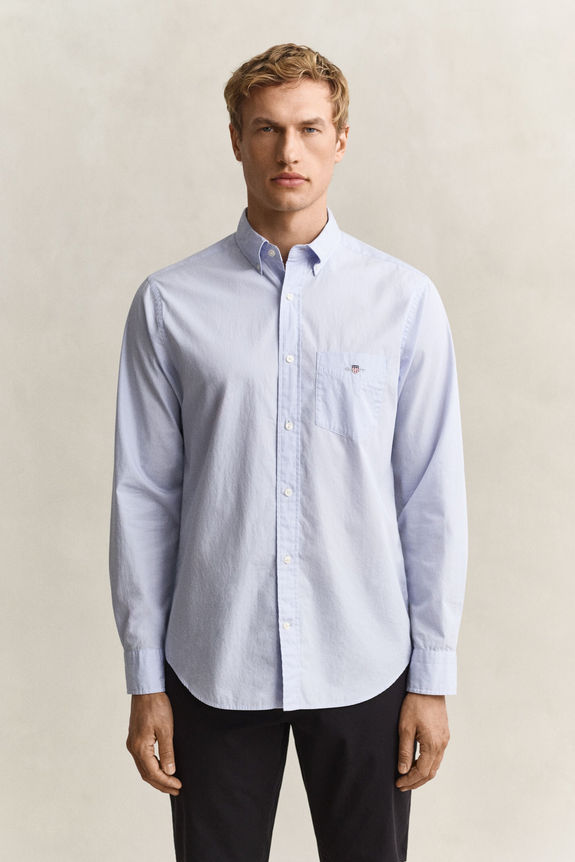 Chemise regular classique en popeline
