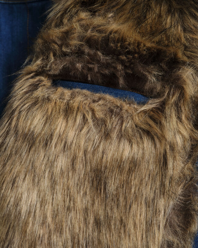 Veste en denim et fourrure synthétique Wrangler x GANT