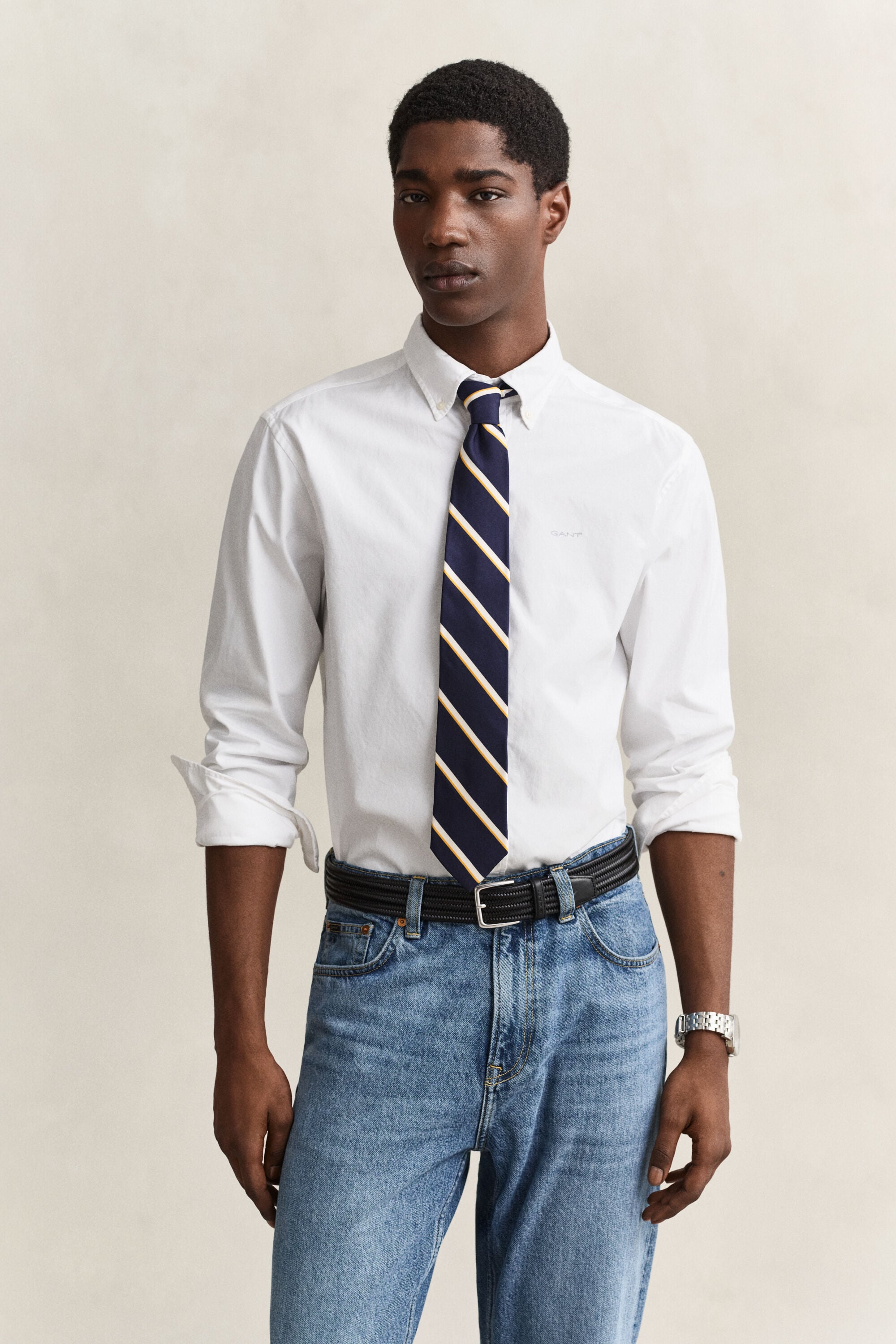 Chemise coupe regular en coton Oxford Pinpoint