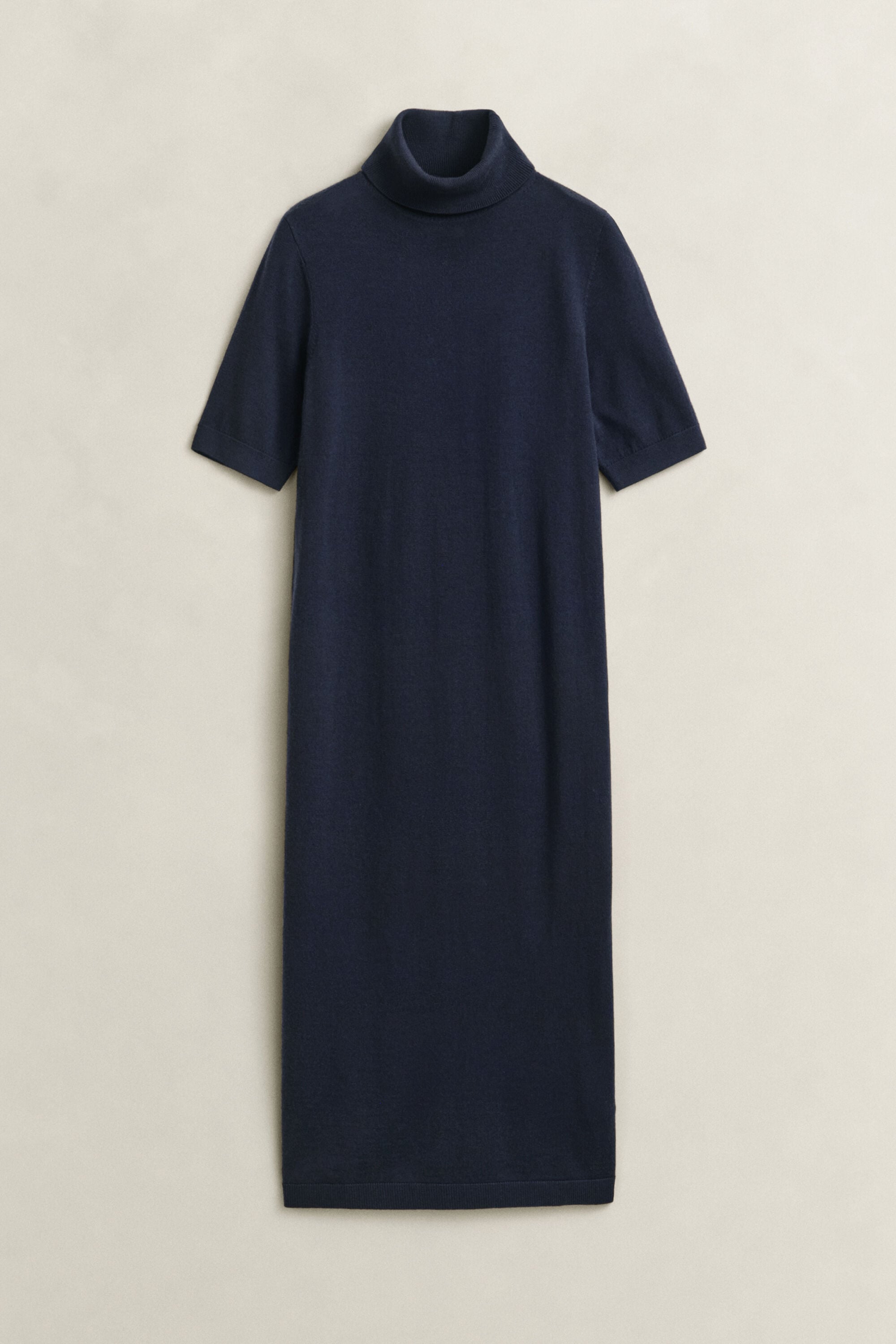 Robe en laine mérinos à col roulé