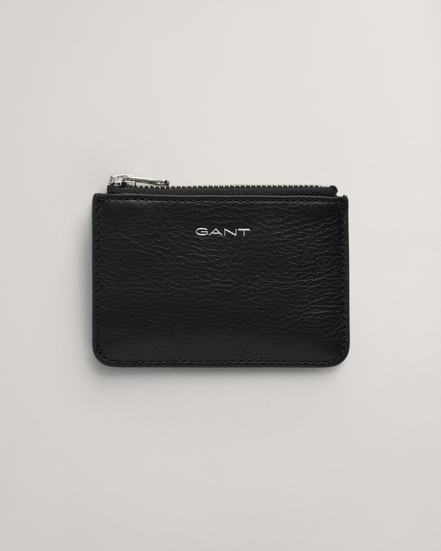 Pochette en cuir avec fermeture &agrave; zip