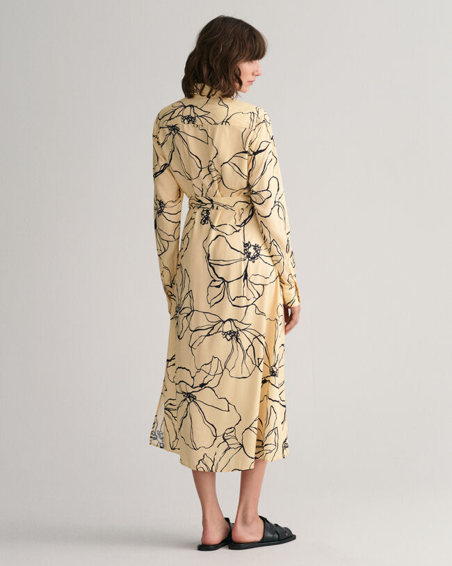 Robe-chemise à motif Line Drawing