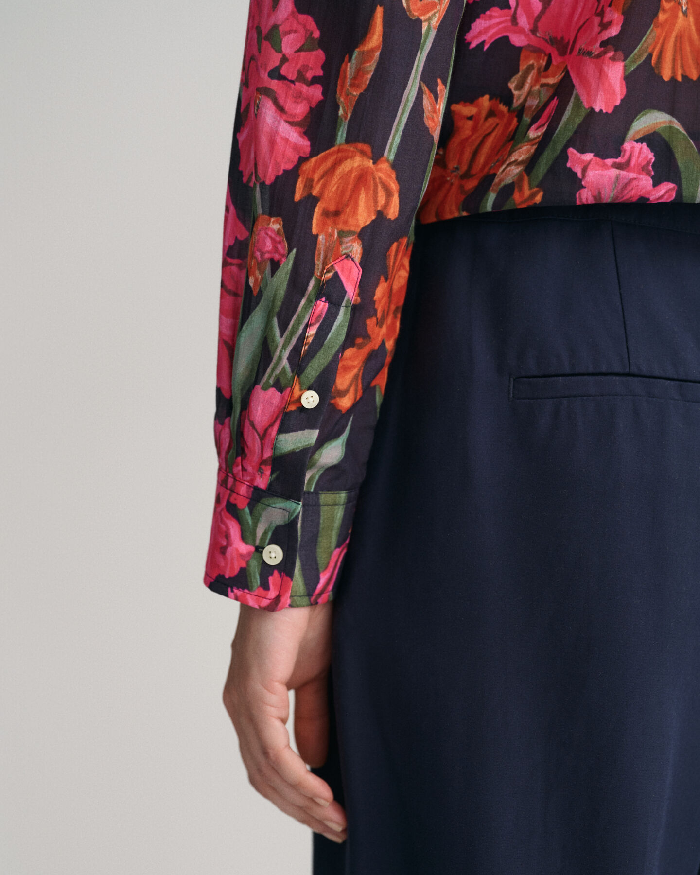 Chemise regular fit en coton et soie &agrave; imprim&eacute; Iris