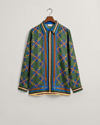 Chemise relaxed fit en soie Medallion