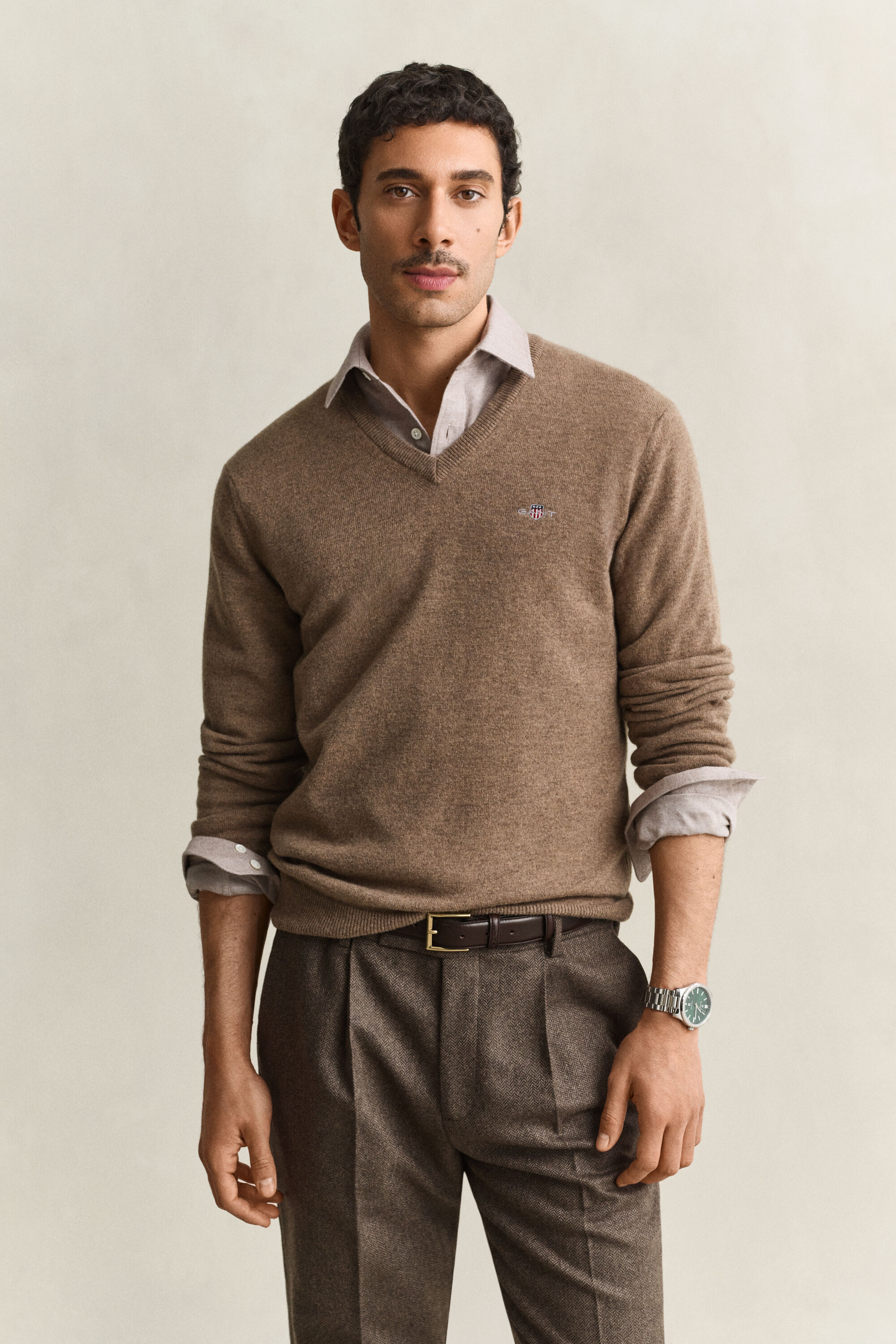 Pull col V en laine d’agneau