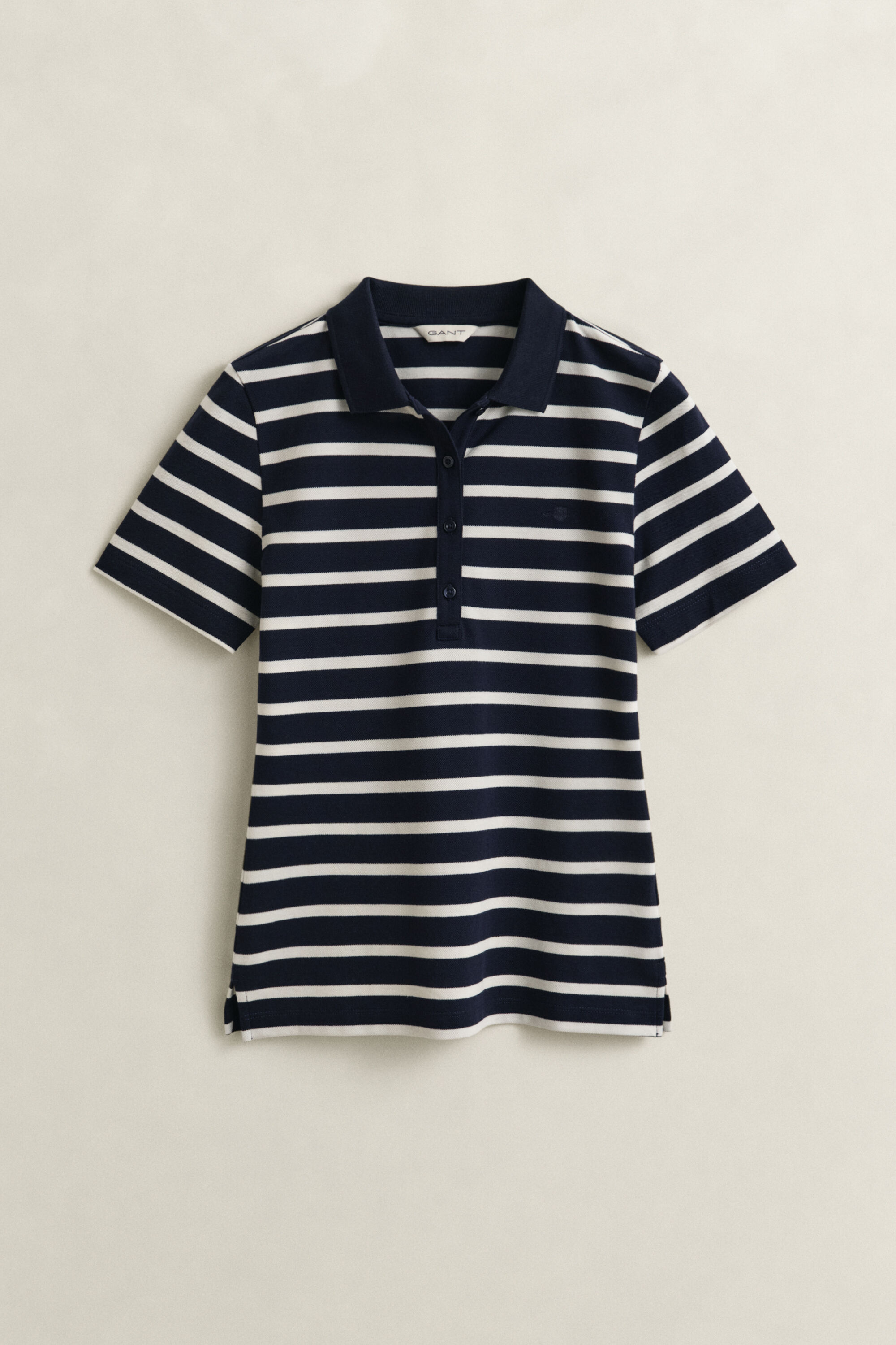 Polo en coton piqué à rayures