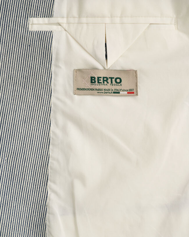 Veste blazer ultra-ample rayée à boutonnage croisé