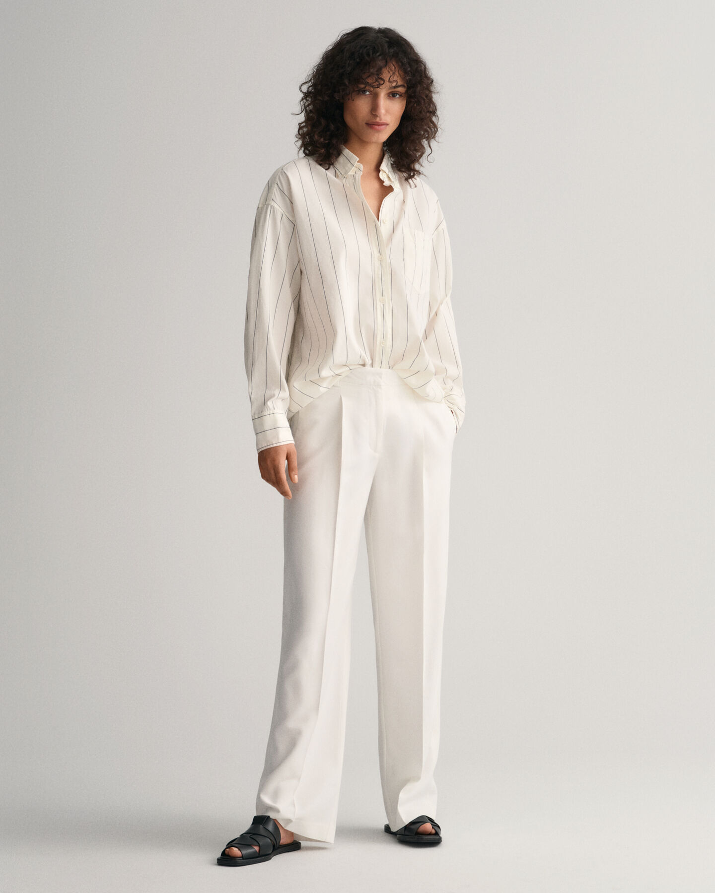 Pantalon relaxed fit plissé