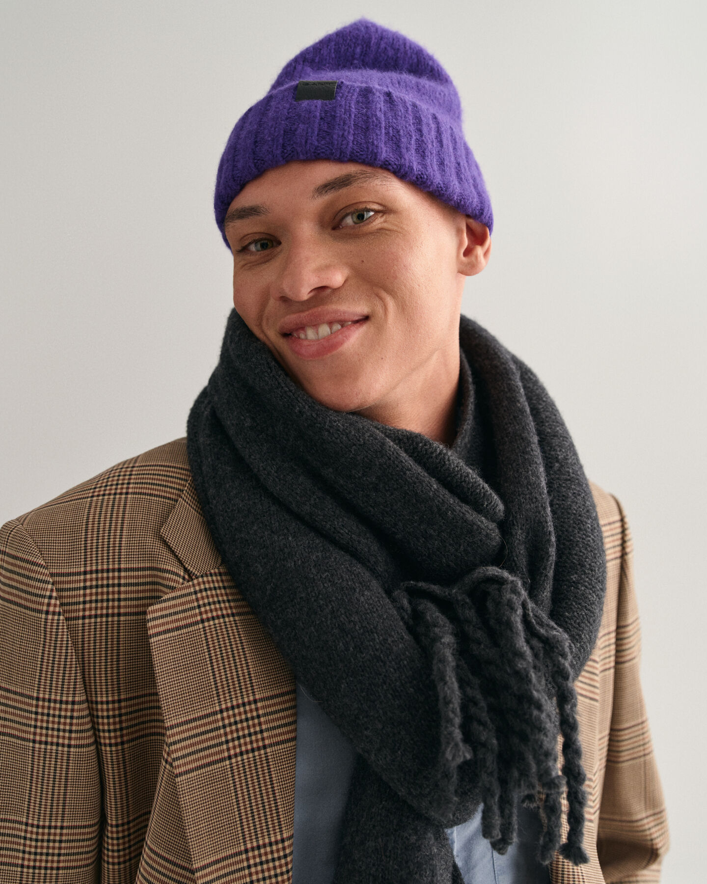 Bonnet en laine duveteuse