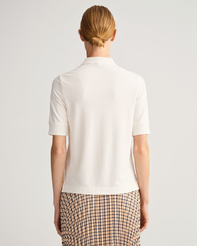Polo en tissu piqu&eacute; Detail Collar