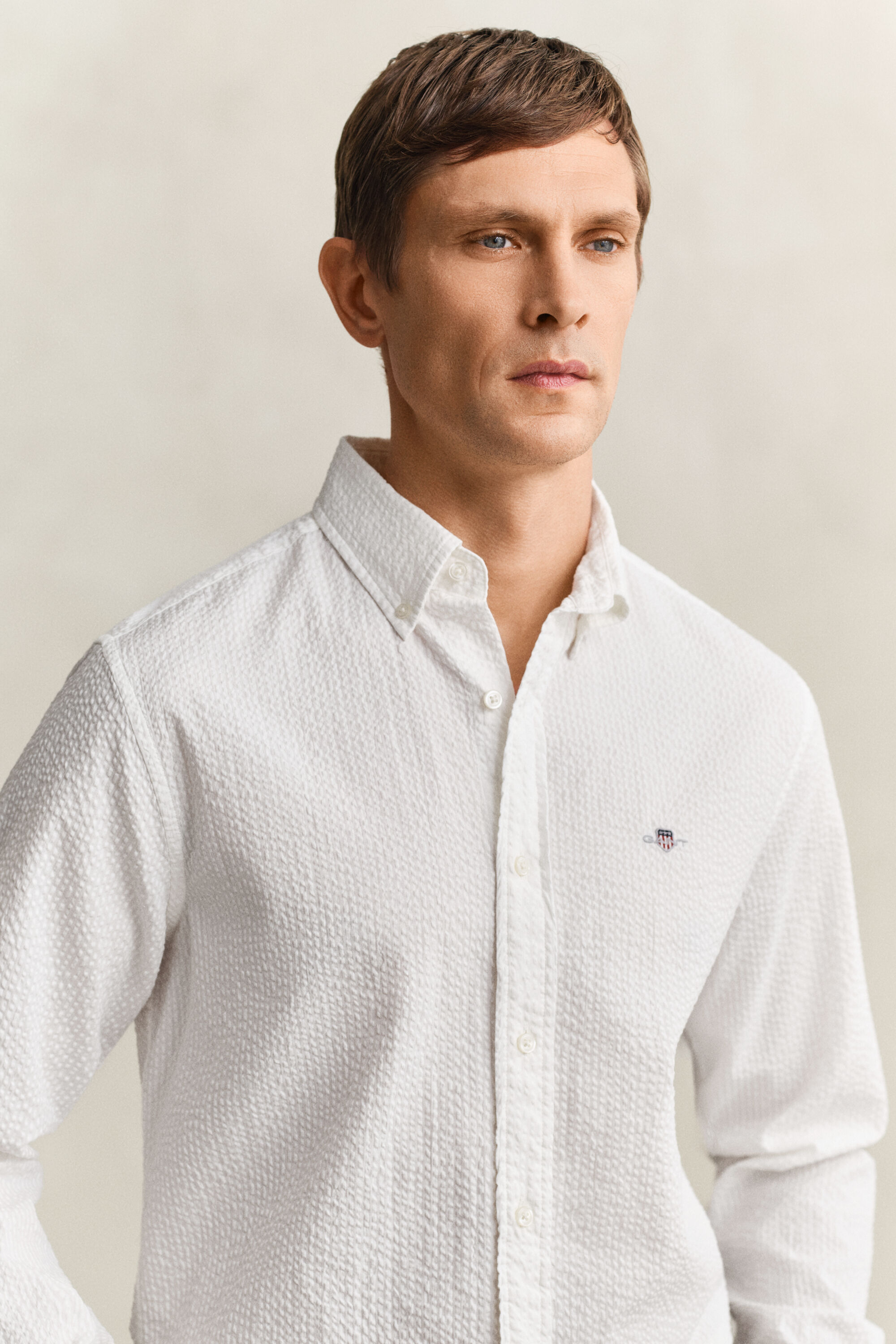 Chemise regular fit Seersucker