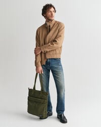 Veste Harrington en laine m&eacute;lang&eacute;e