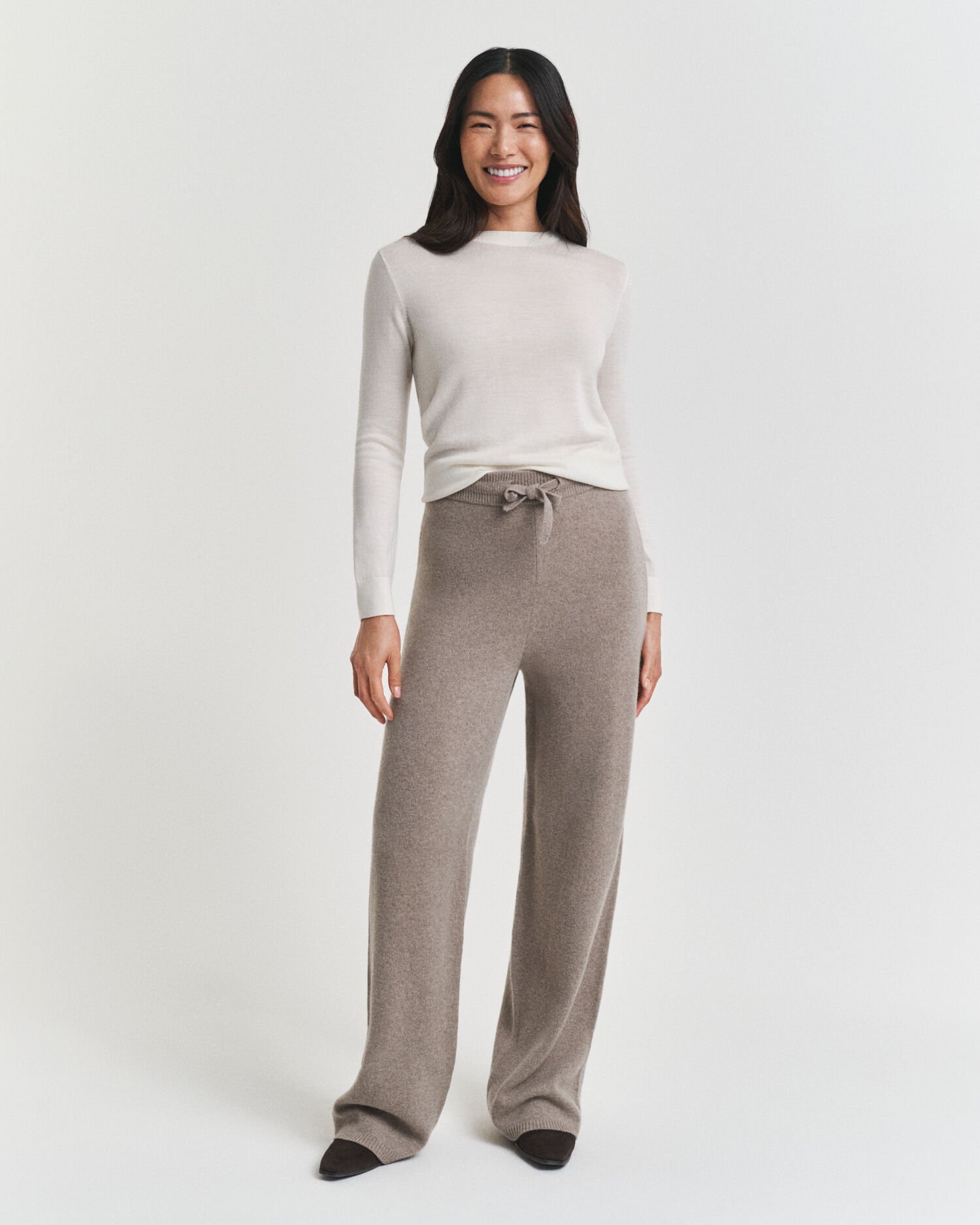 Pantalon en laine tricotée
