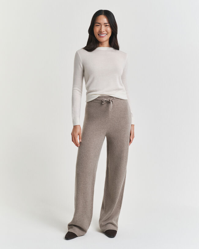 Pantalon en laine tricotée