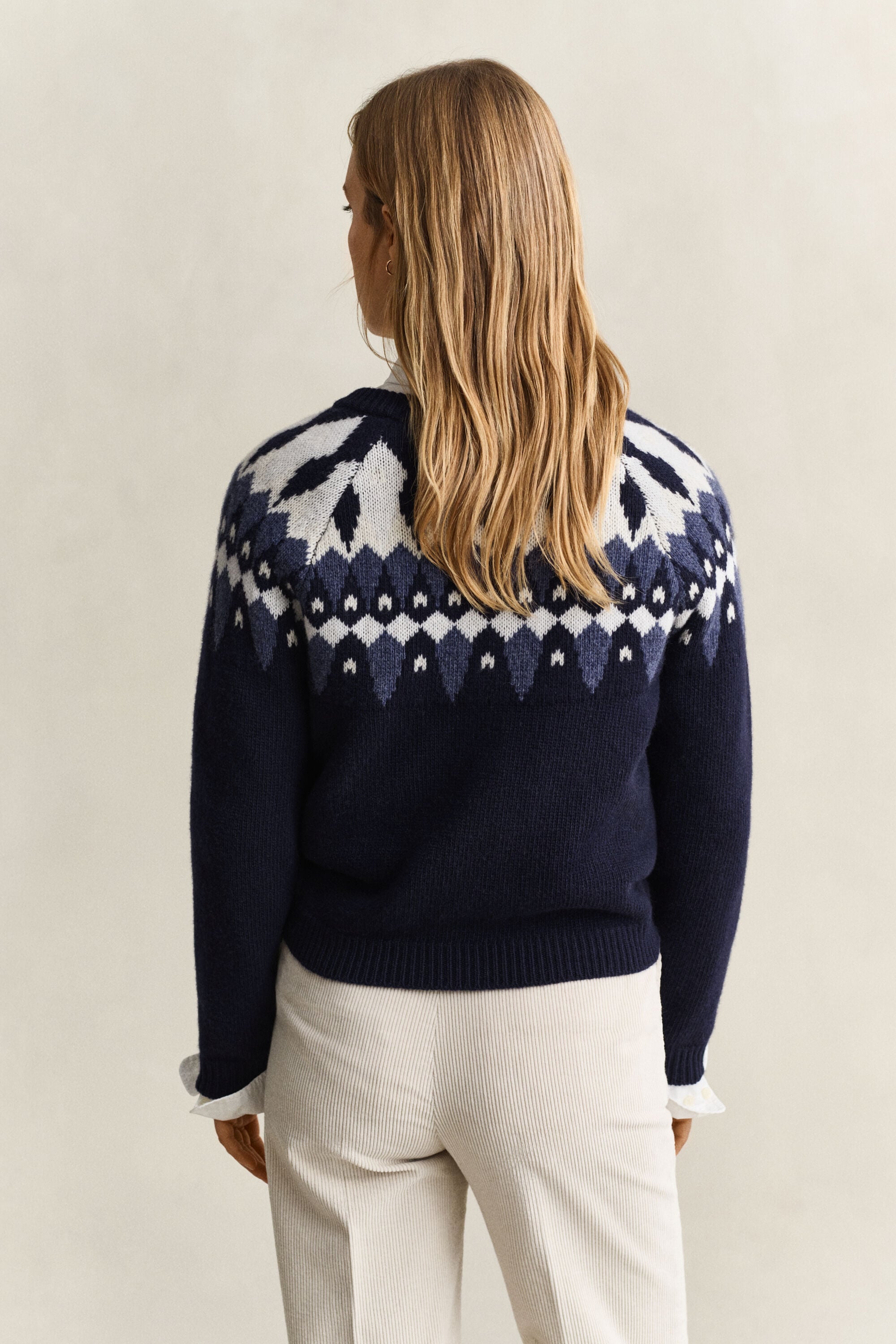 Cardigan en laine avec motif Fair Isle