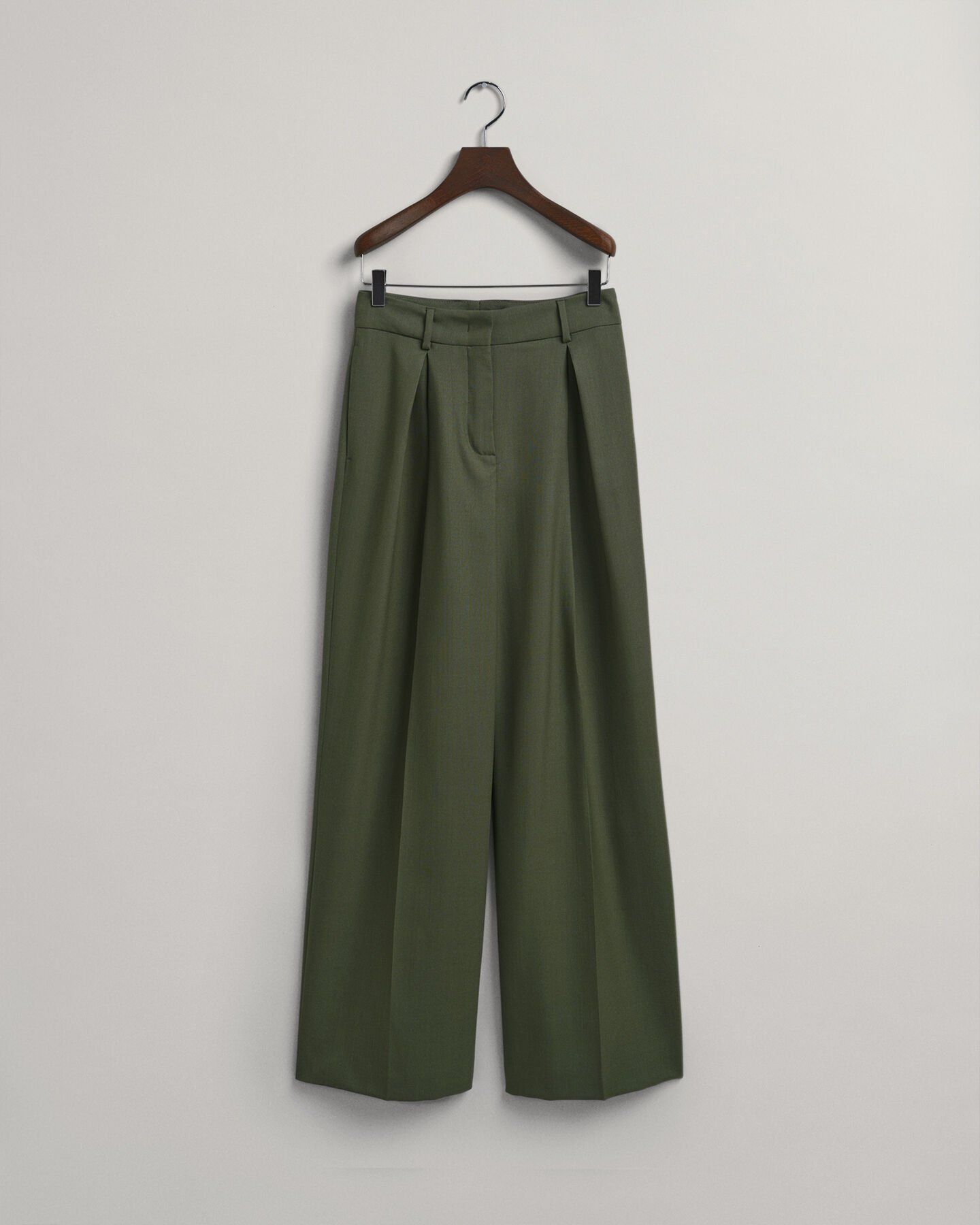 Pantalon large plissé à taille haute