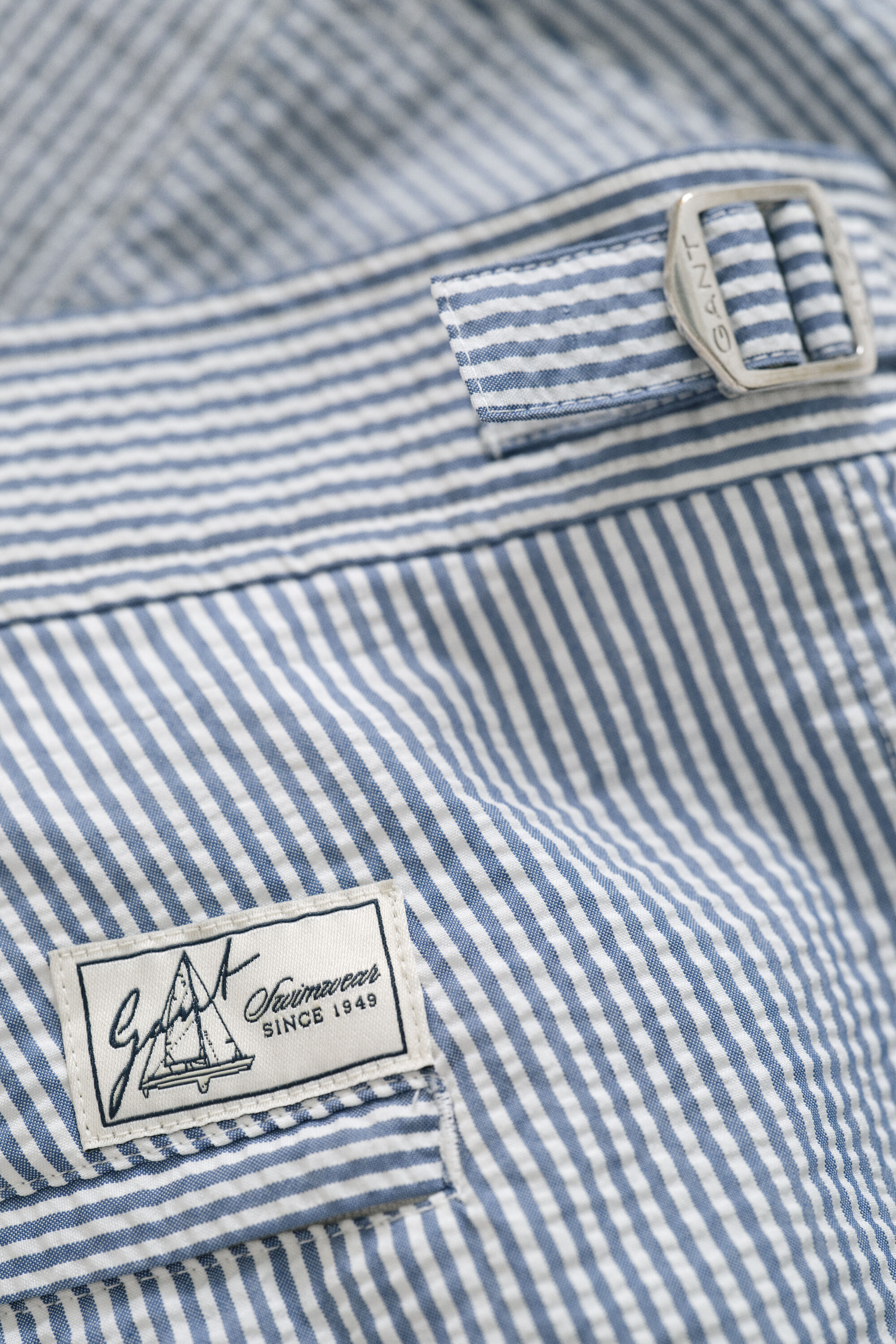 Short de bain coupe ajustée en seersucker