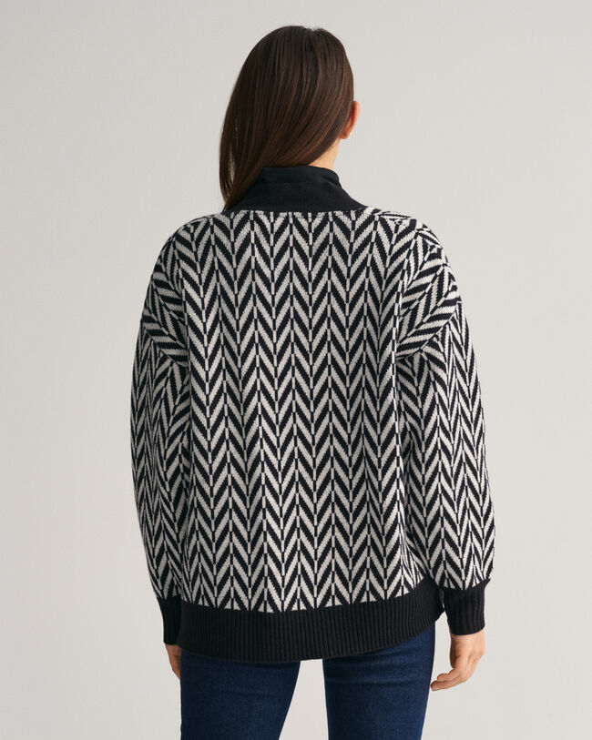Cardigan &agrave; chevrons multicolores