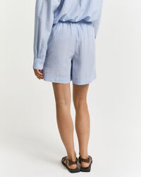 Short &agrave; rayures ton sur ton en seersucker