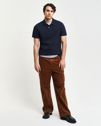 Polo à texture gaufrée