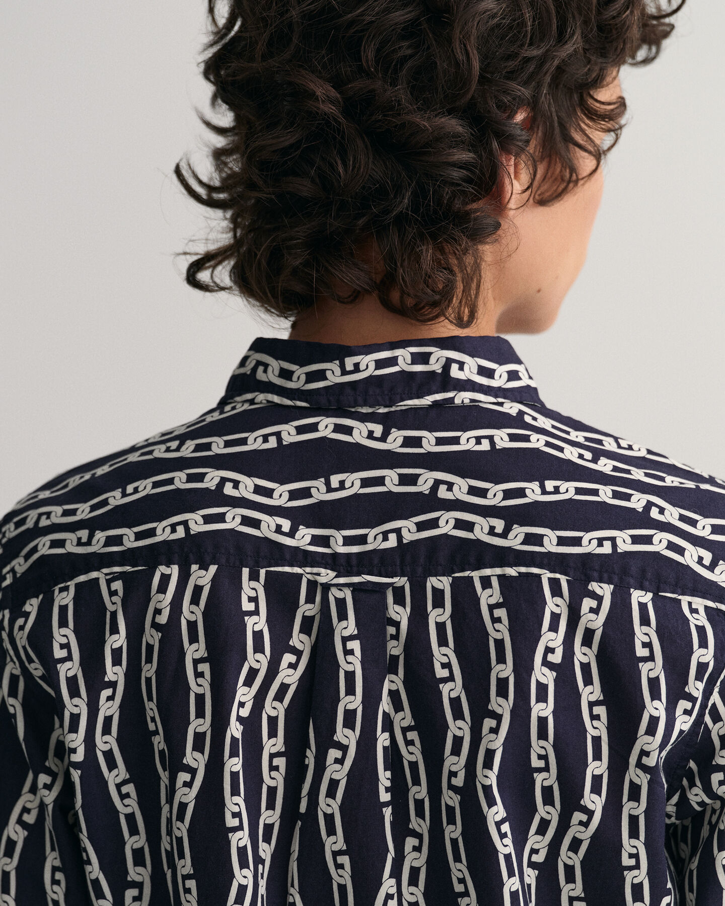 Chemise regular fit en voile de coton Chain Print