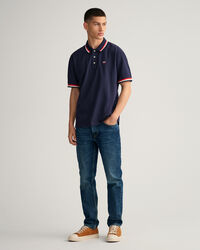 Polo en coton piqu&eacute; Retro Flag