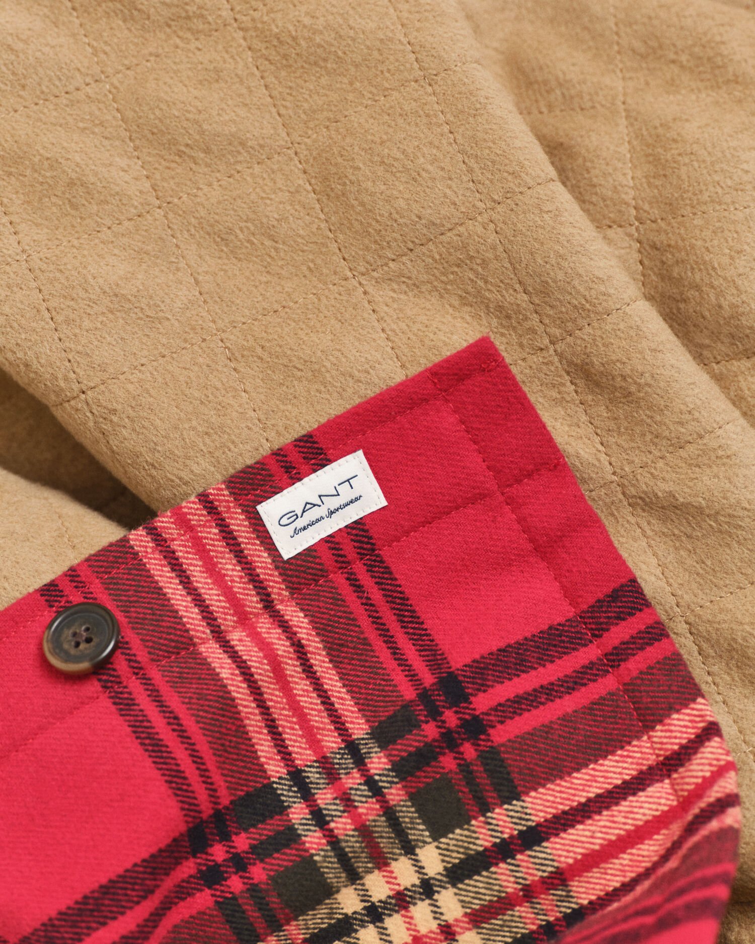 Surchemise coupe décontractée rembourrée à carreaux