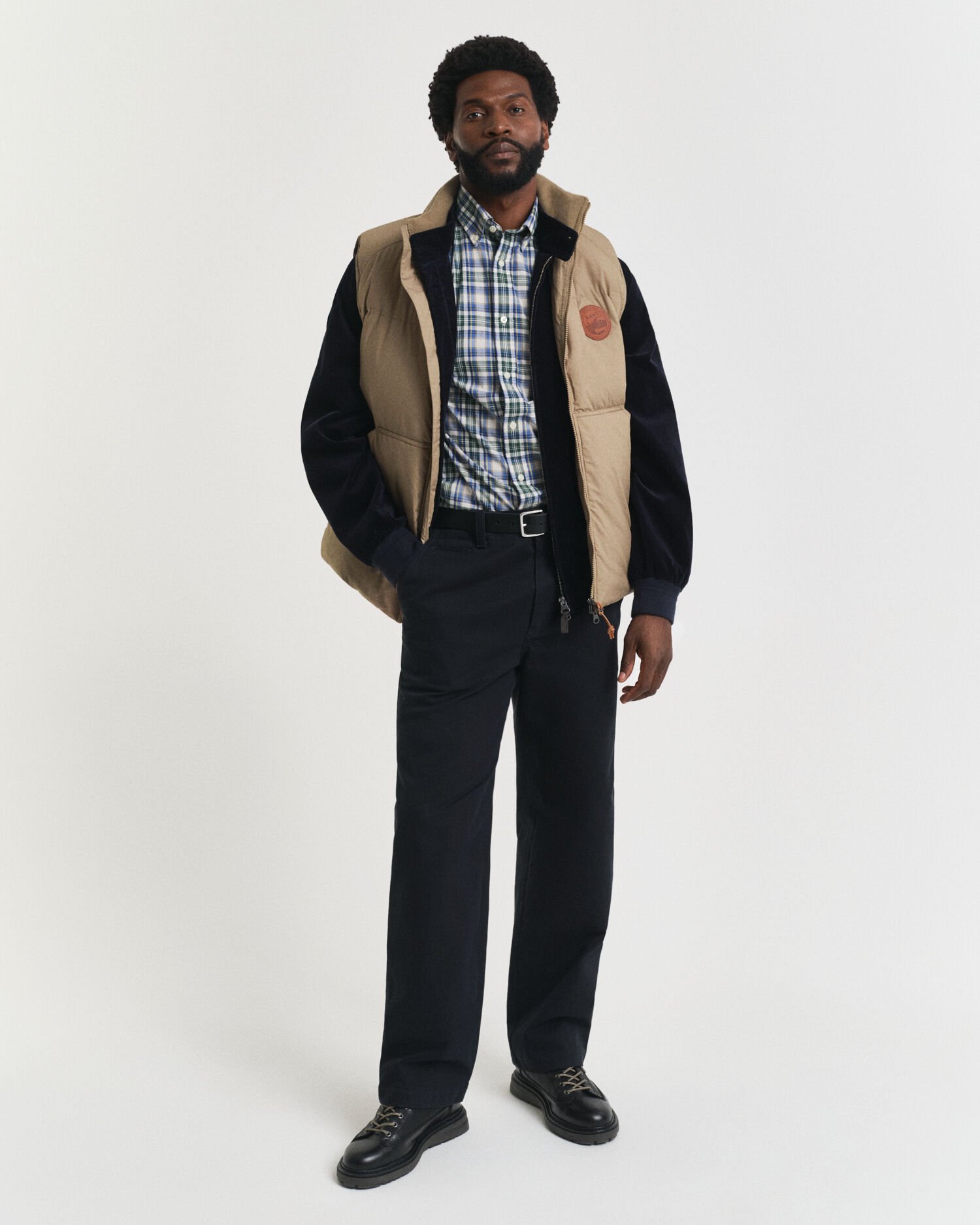 Chemise coupe regular en popeline à carreaux Archive