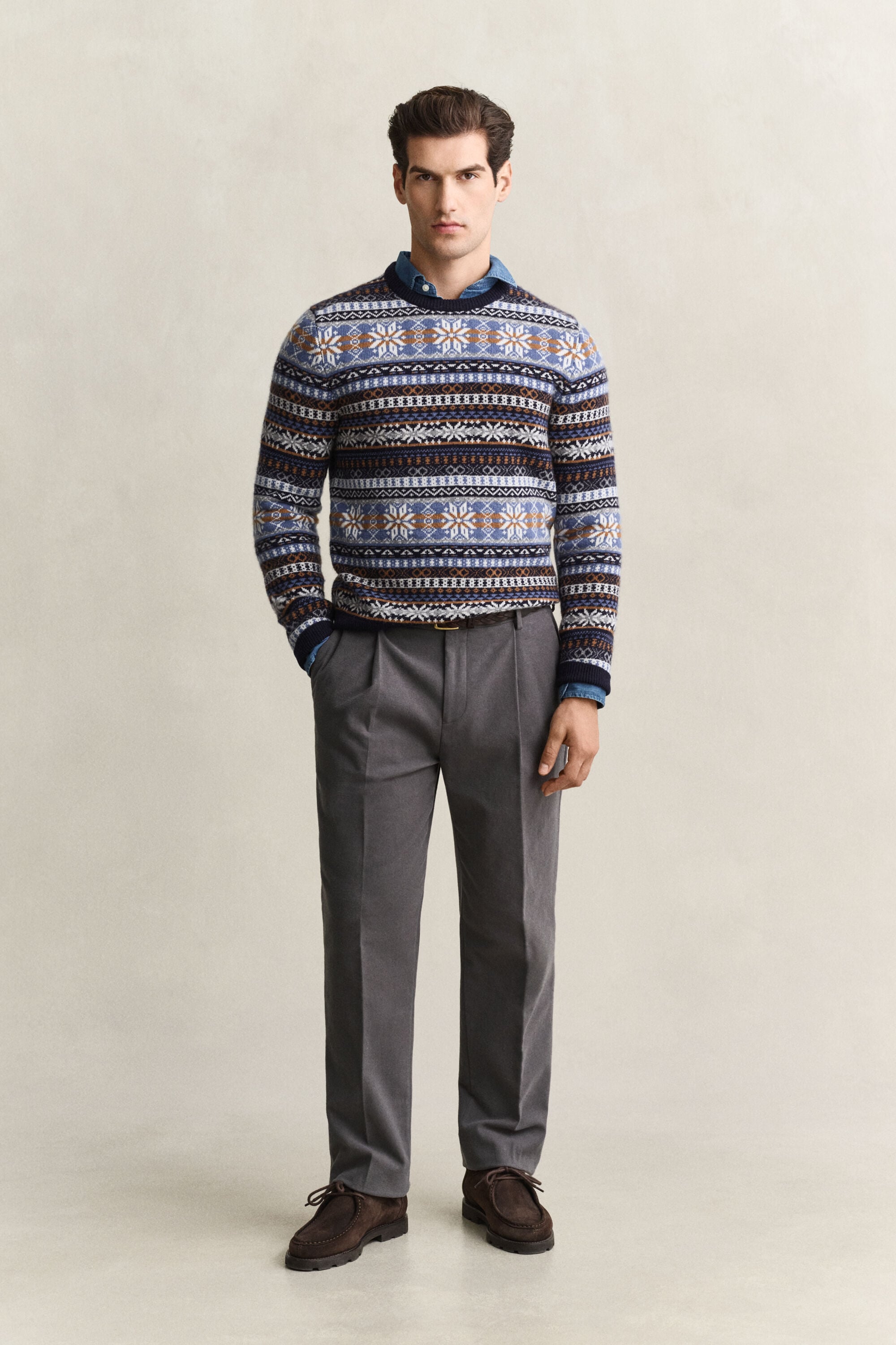 Pantalon de costume en moleskine