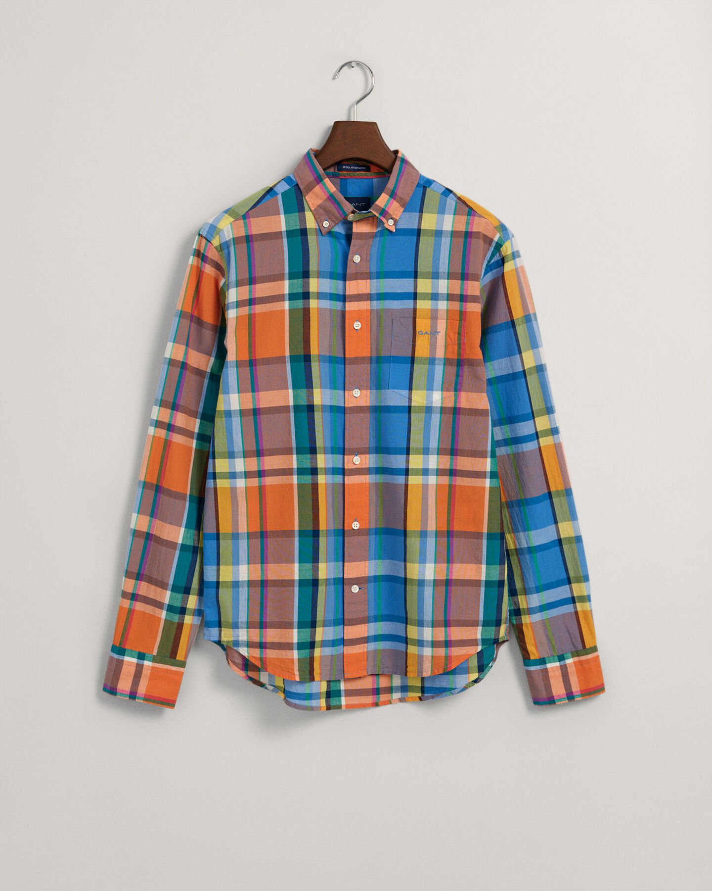 Chemise regular fit à carreaux madras colorés