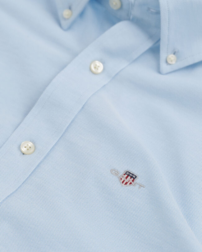 Chemise coupe regular en jersey de coton piqué