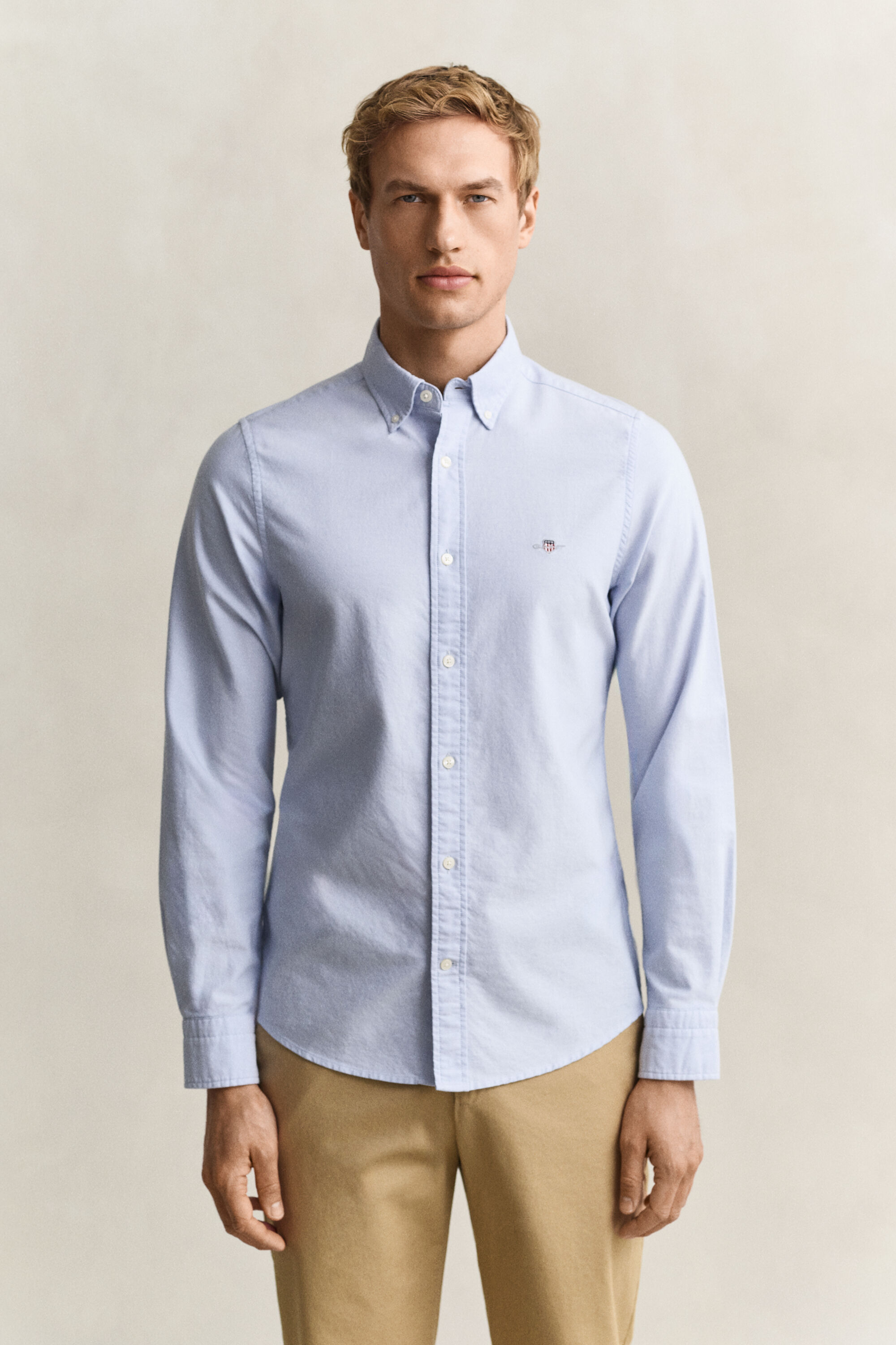 Chemise coupe slim en coton Oxford classique