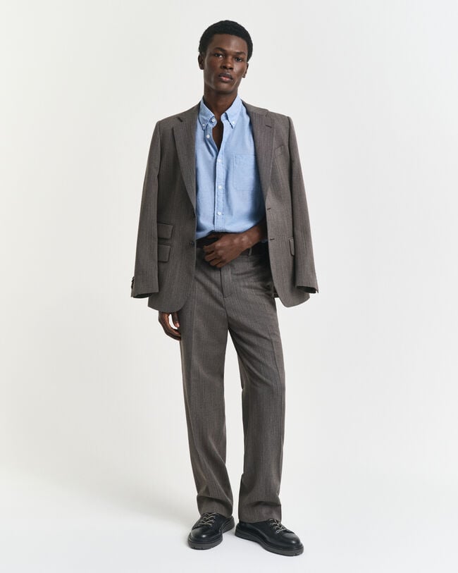 Chemise coupe décontractée en chambray indigo