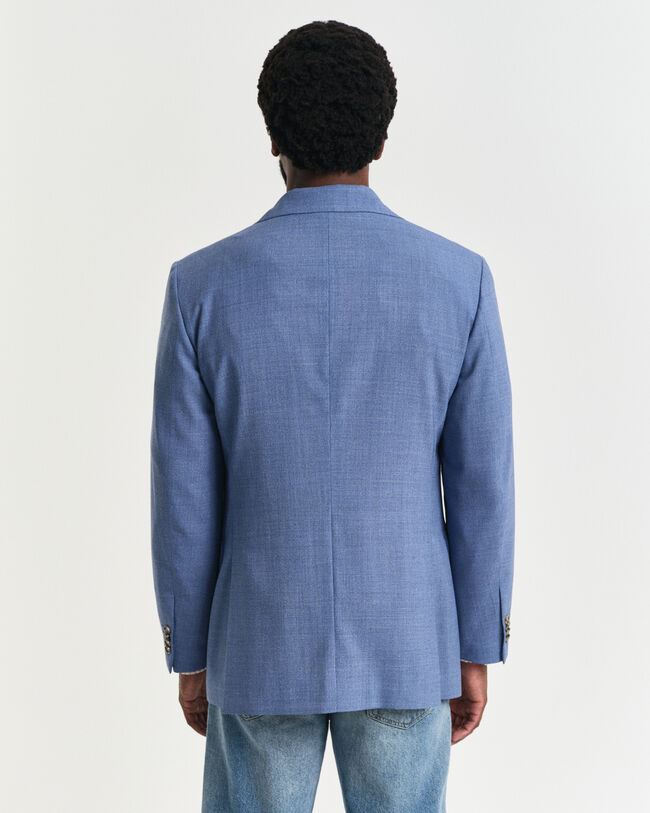 Veste de costume coupe regular en laine moulinée