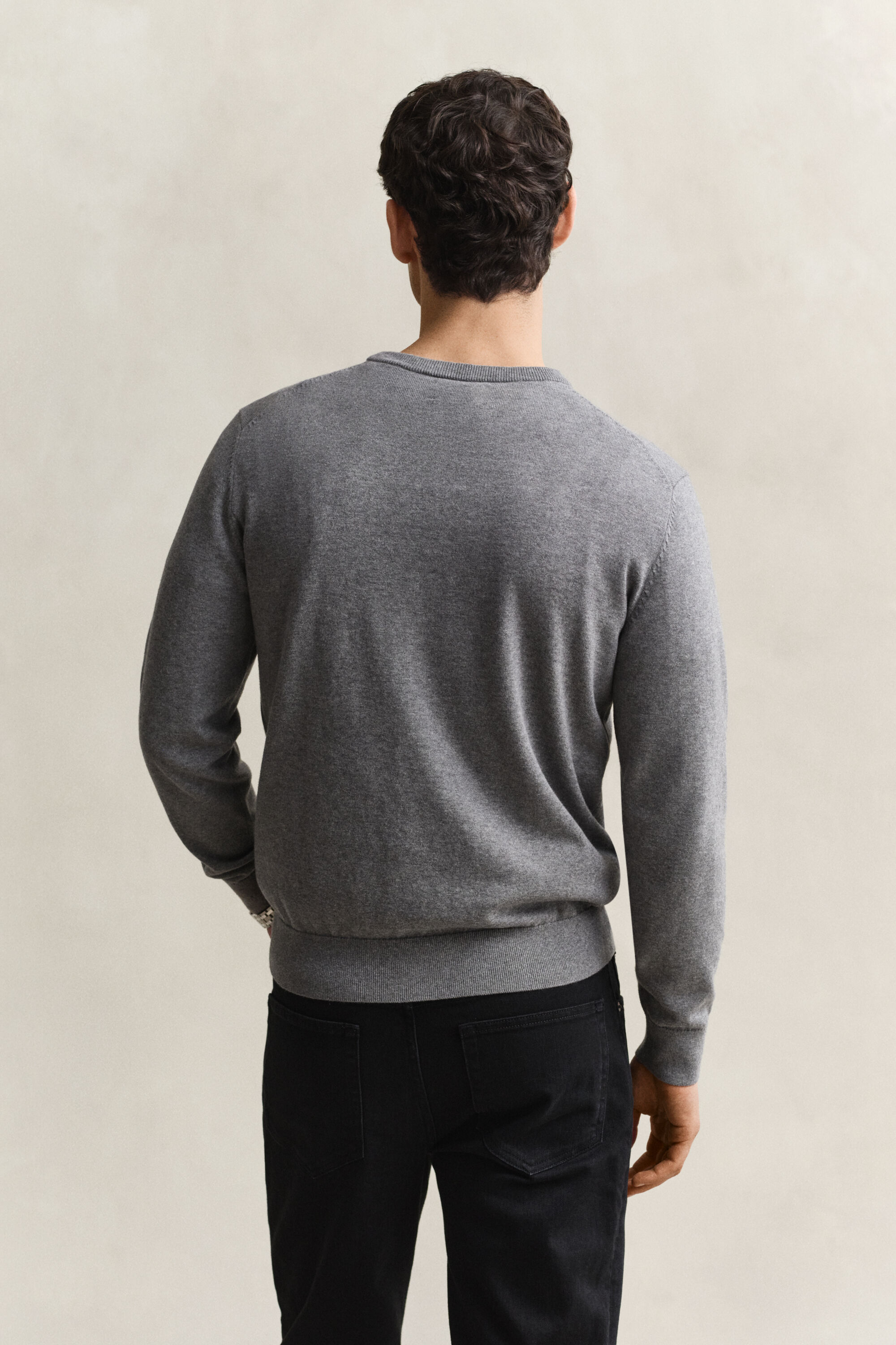 Pull col rond en coton