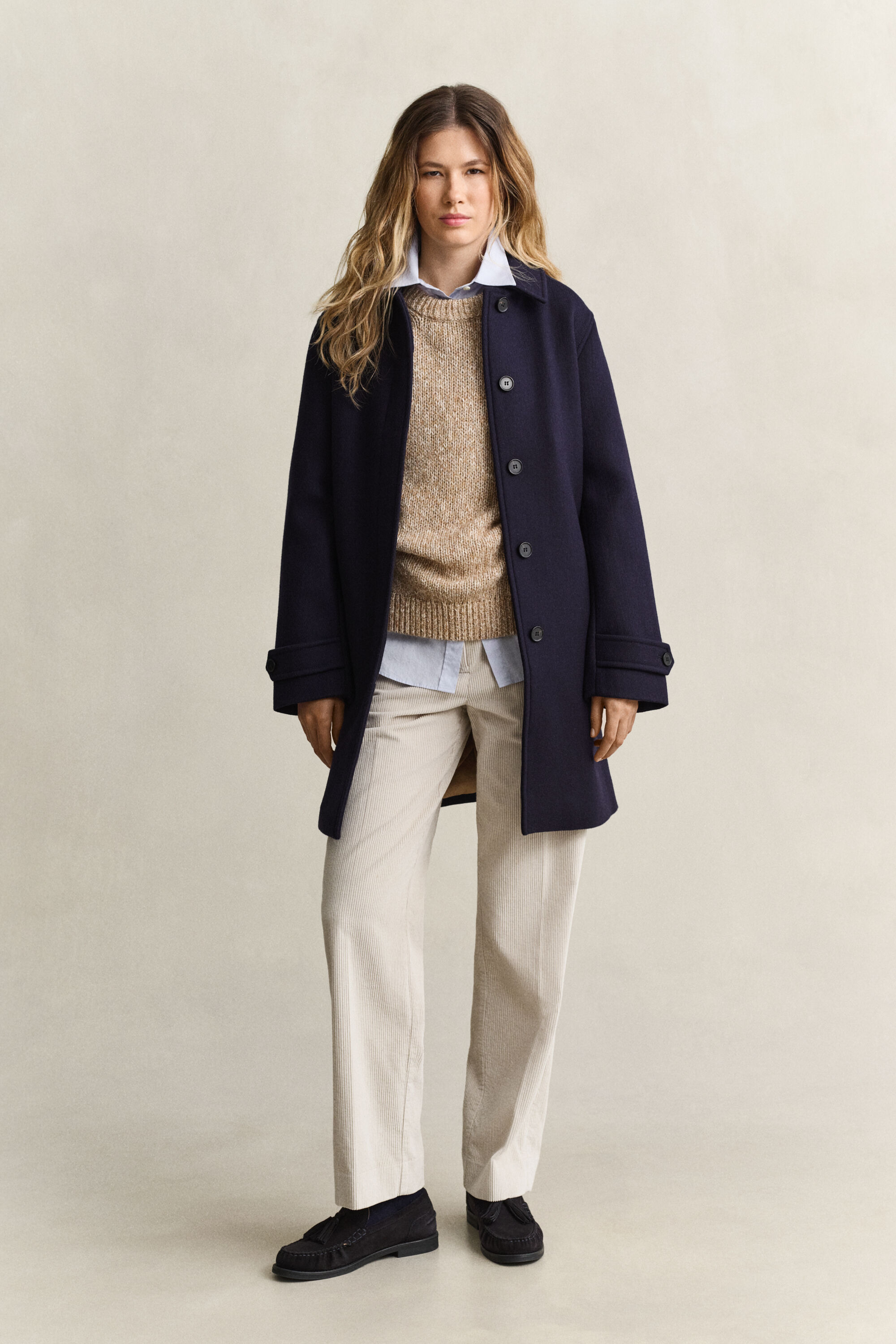 Pull en laine moulinée mélangée