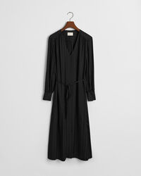 Robe-chemise en satin &agrave; rayures