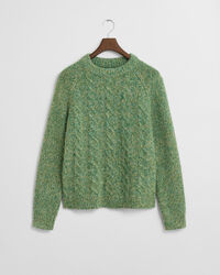 Pull col rond en maille torsadée