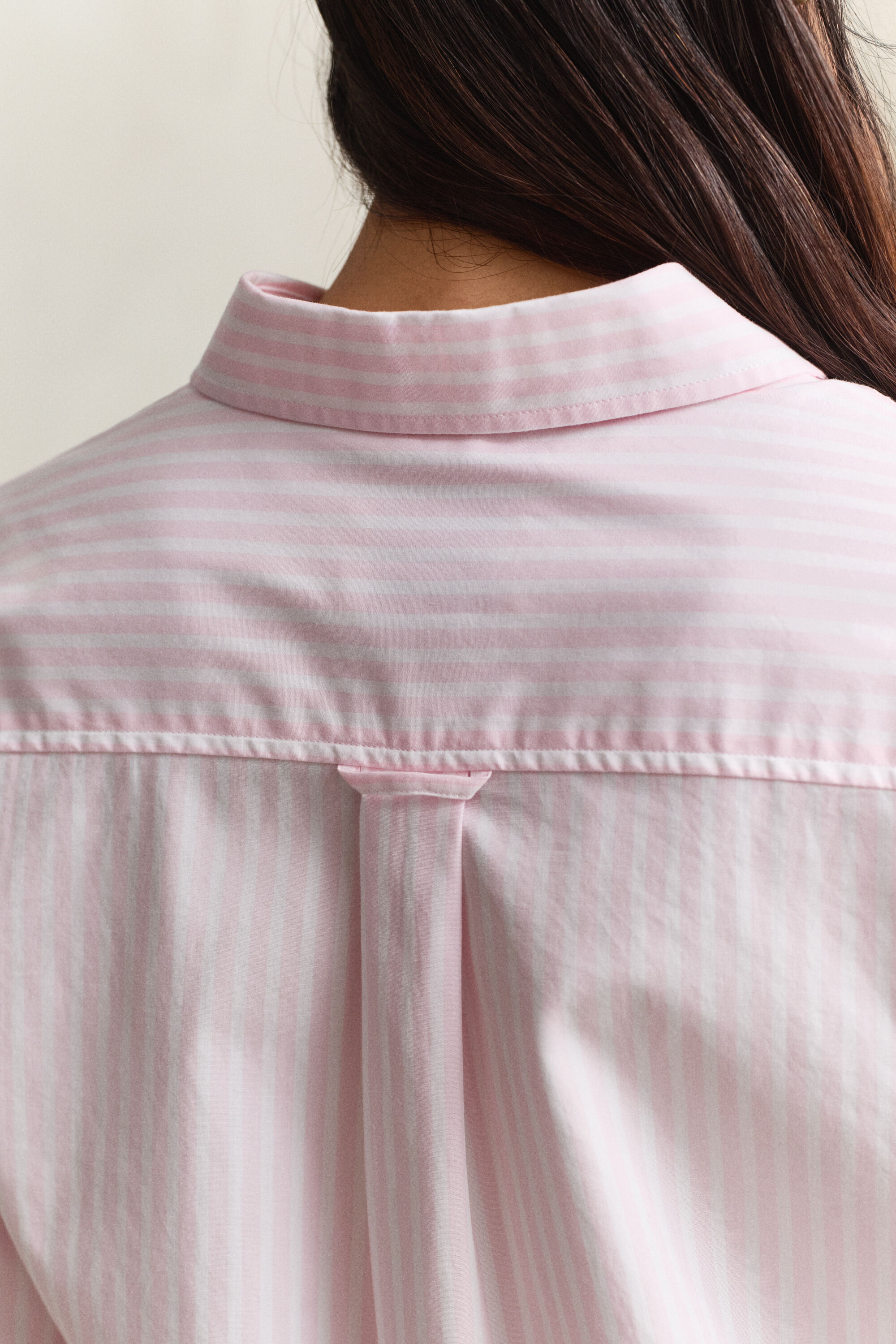 Chemise regular en popeline à rayures classique