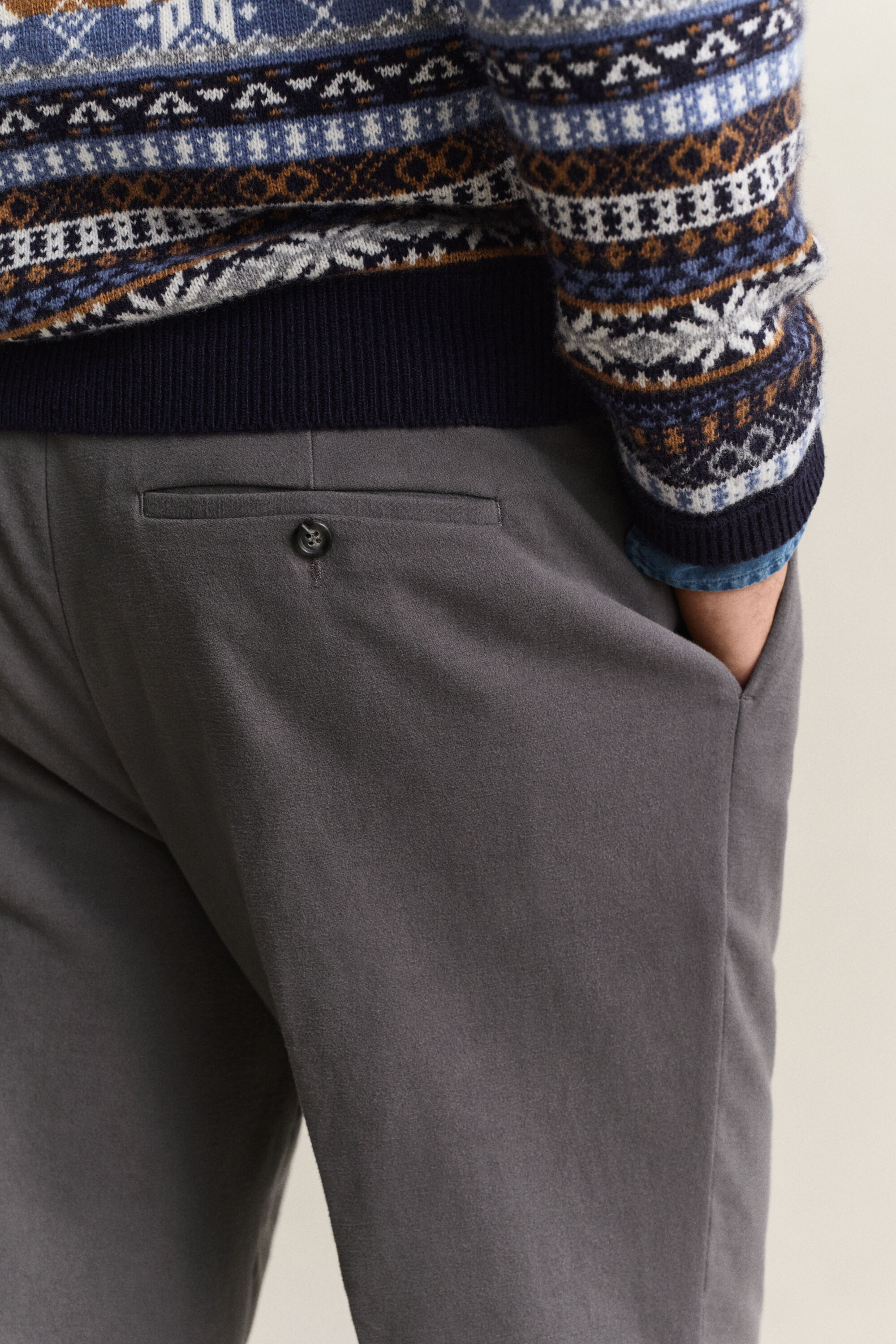 Pantalon de costume en moleskine